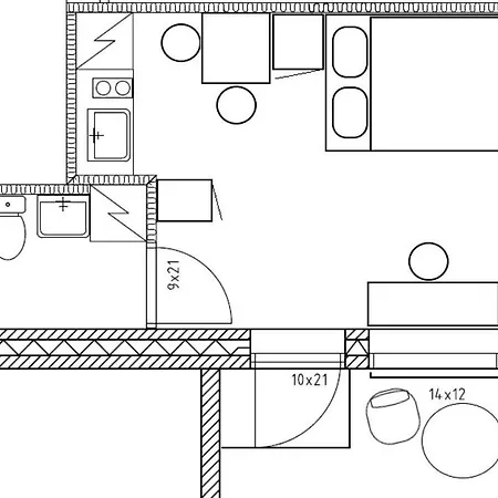 Yksioe Turun Hirvensalossa *